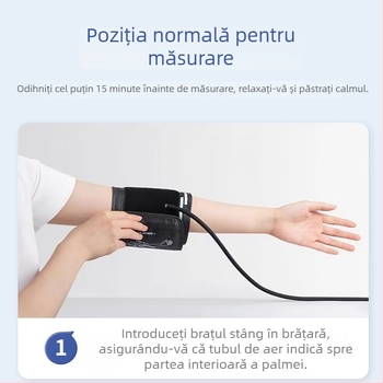 Sfigmomanometru electronic automat, cu manșetă pentru braț, uz casnic, baterie litiu reîncărcabilă, brand Hainuo