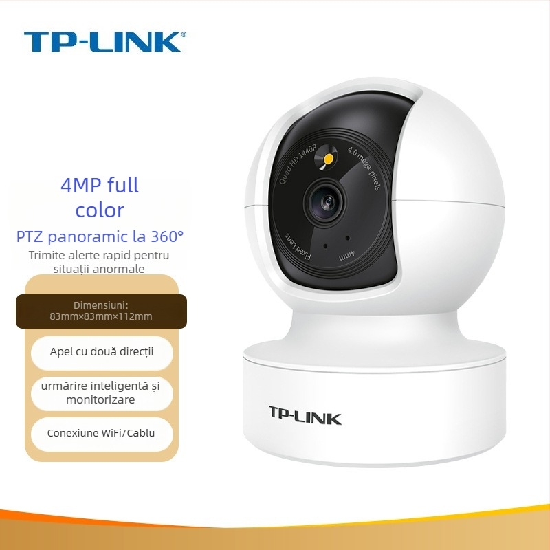 Tp-link Tl-ipc45cl Cameră de supraveghere PTZ pentru interior, 5MP, cu interfon și obiectiv de 4 mm