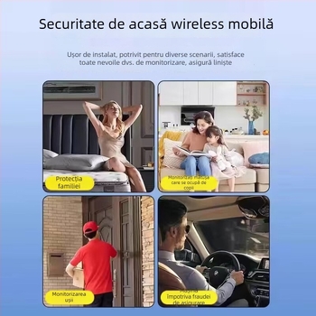 Cameră wireless 1080p cu obiectiv de 2,8 mm, detecție mișcare, alimentare 5V, utilizare interior/exterior