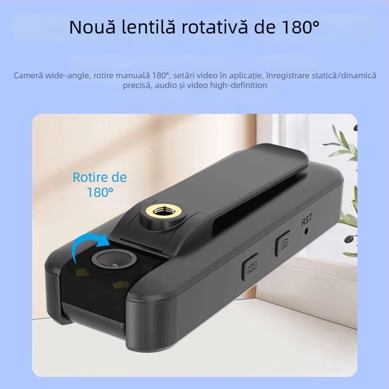 Cameră wireless 1080p cu obiectiv de 2,8 mm, detecție mișcare, alimentare 5V, utilizare interior/exterior