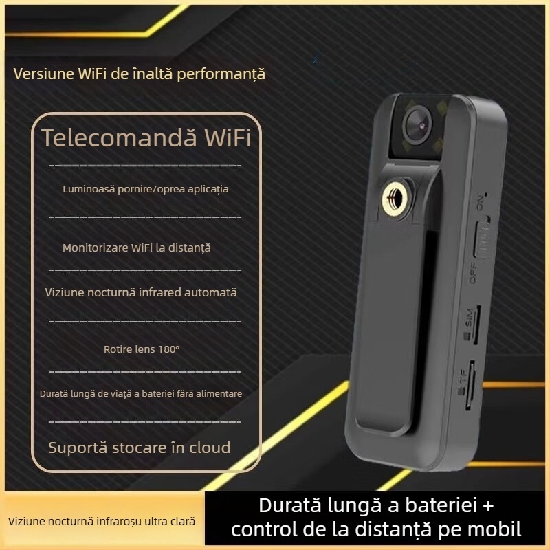 Cameră wireless 1080p cu obiectiv de 2,8 mm, detecție mișcare, alimentare 5V, utilizare interior/exterior