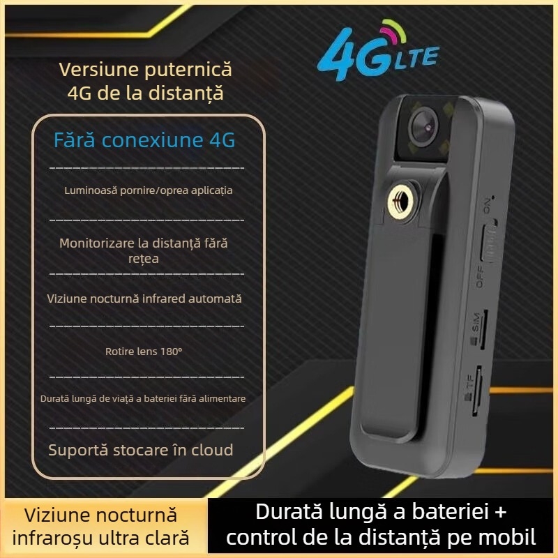 Cameră wireless 1080p cu obiectiv de 2,8 mm, detecție mișcare, alimentare 5V, utilizare interior/exterior