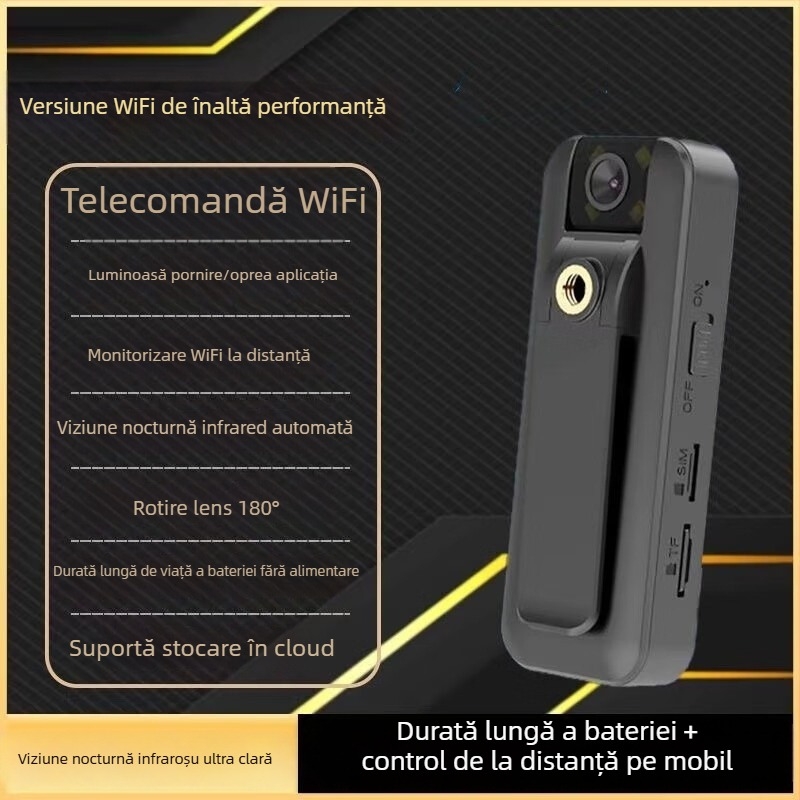 Cameră wireless 1080p cu obiectiv de 2,8 mm, detecție mișcare, alimentare 5V, utilizare interior/exterior