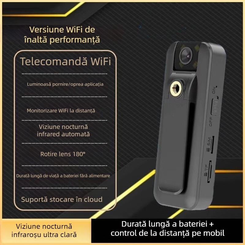 Cameră wireless 1080p cu obiectiv de 2,8 mm, detecție mișcare, alimentare 5V, utilizare interior/exterior