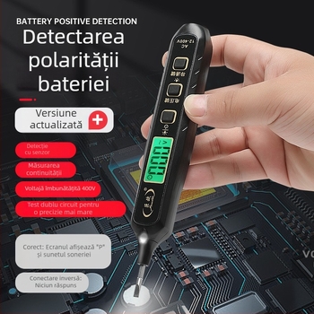 Pen tester de tensiune cu afișaj digital, detecție inductivă inteligentă, măsurare multifuncțională, detecție a întreruperii cablului, pentru electricieni