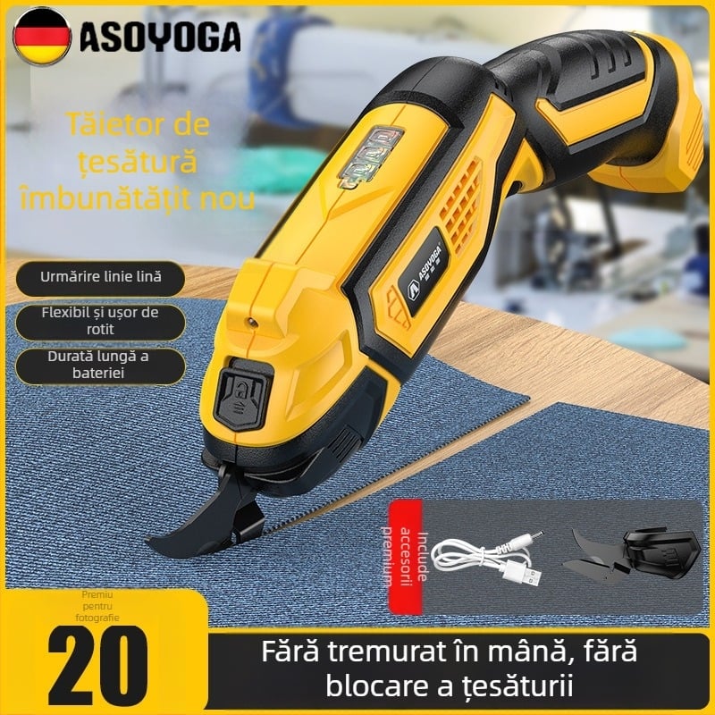 Asja Foarfecă electrică pentru haine – baterie litiu reîncărcabilă, 3,6V, portabile