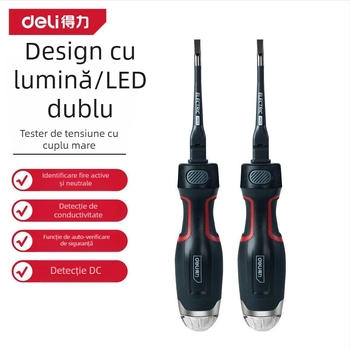 Deli tester de tensiune – multifuncțional, afișaj digital, senzor de înaltă precizie, pentru uz casnic