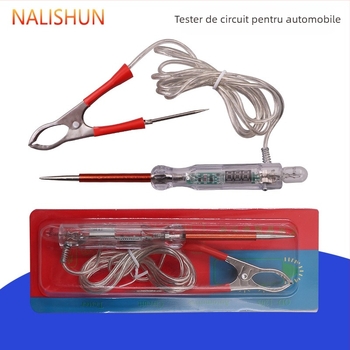 Pen tester electric auto cu afișaj digital, corp ABS, 12–24V, 48 g