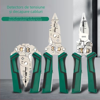 Clește pentru dezizolarea cablurilor, unealtă multifuncțională pentru electricieni, formă triunghiulară, Sco, greutate 0.35, specificații: trei