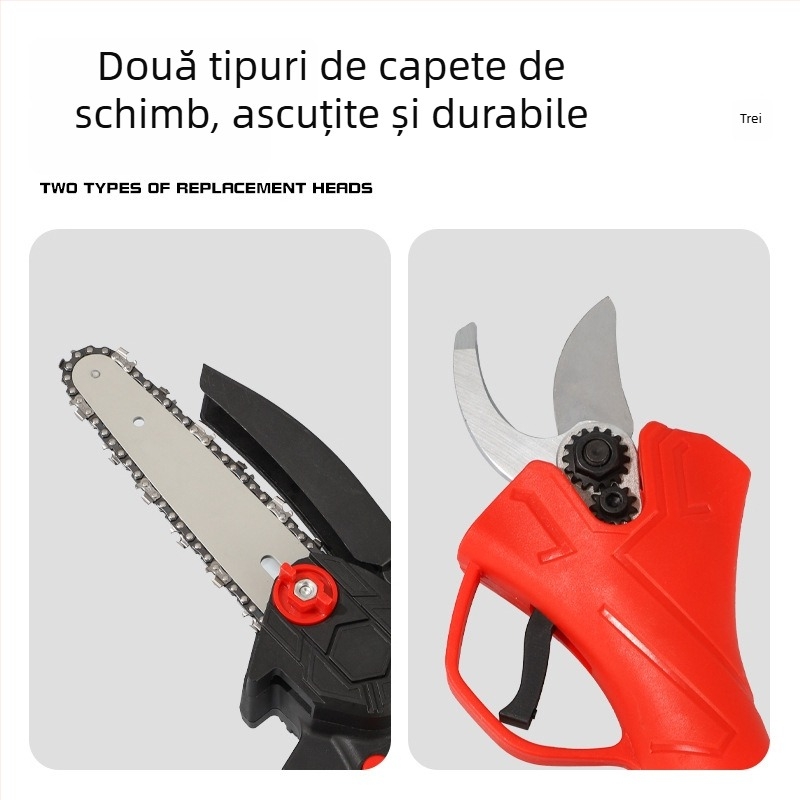 Kajis Foarfecă electrică pentru crengi – Telescopică pentru tăieri înălțimi, baterie Li‑ion reîncărcabilă, 21V, pentru crengi; interval de tensiune: AC single-phase și DC până la 50V