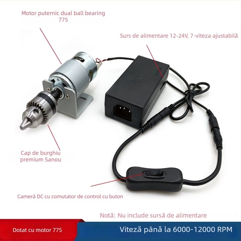 Mini bormașină multifuncțională pentru DIY — cuplu mare, viteză mare, 36V, potrivită pentru oțel inoxidabil.