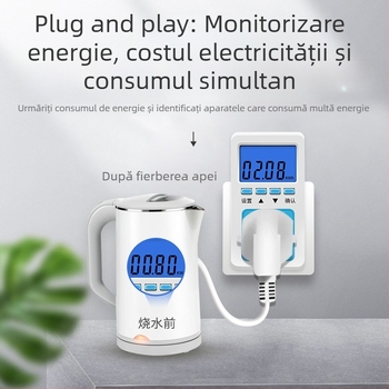 Priză de putere cu afișaj digital mic – Pucai P06S, precizie nivel 1