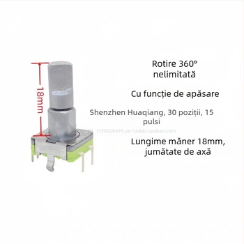 Ljv buton potențiometru de volum pentru navigație, pentru auto DVD/radio — rotație de 360° cu apăsare