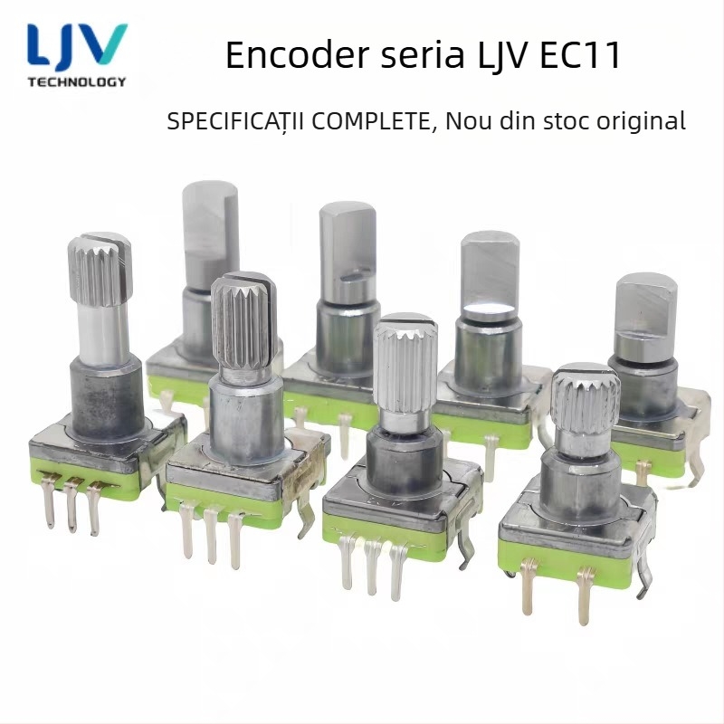 Ljv buton potențiometru de volum pentru navigație, pentru auto DVD/radio — rotație de 360° cu apăsare