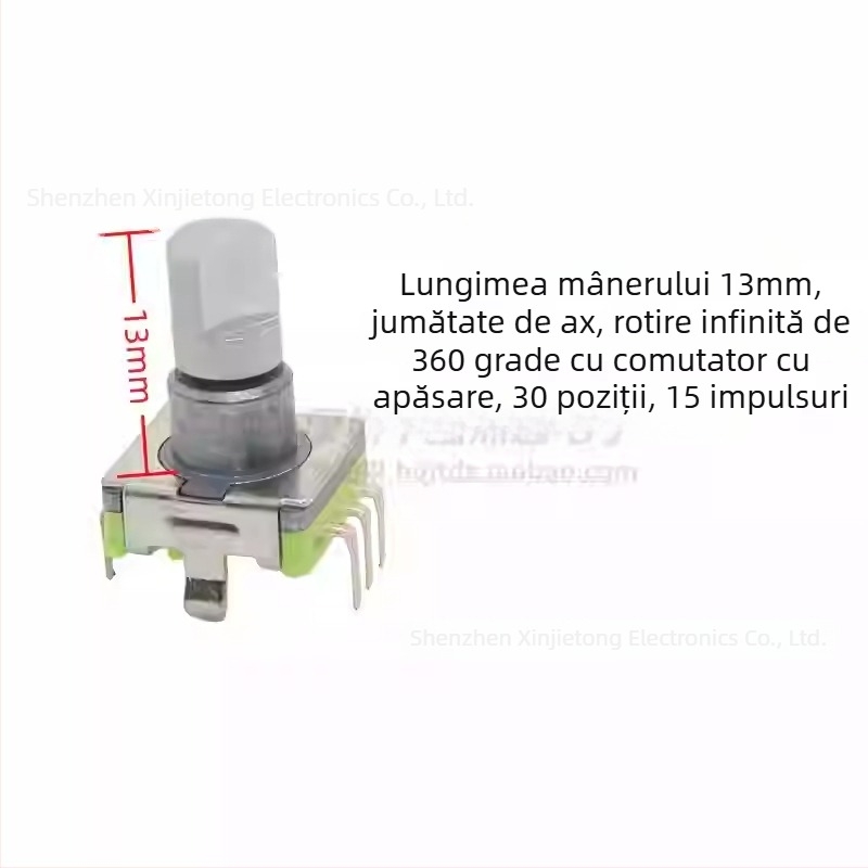 Ljv buton potențiometru de volum pentru navigație, pentru auto DVD/radio — rotație de 360° cu apăsare