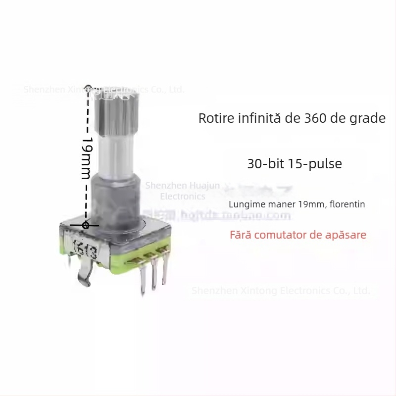 Ljv buton potențiometru de volum pentru navigație, pentru auto DVD/radio — rotație de 360° cu apăsare