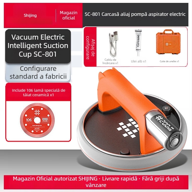 Ridicător electric cu vacuum, ventuză pentru suprafețe din oțel inoxidabil, 36V