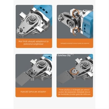 Youquan 36V cap de conversie pentru polizorul unghiular pentru prelucrarea lemnului – atașament multifuncțional pentru tăiere, canelare, finisare a marginilor și șlefuire (Model 1001137822)