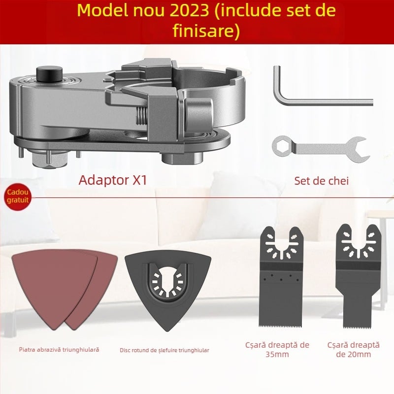 Youquan 36V cap de conversie pentru polizorul unghiular pentru prelucrarea lemnului – atașament multifuncțional pentru tăiere, canelare, finisare a marginilor și șlefuire (Model 1001137822)