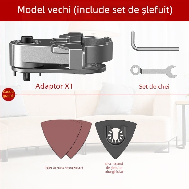 Youquan 36V cap de conversie pentru polizorul unghiular pentru prelucrarea lemnului – atașament multifuncțional pentru tăiere, canelare, finisare a marginilor și șlefuire (Model 1001137822)
