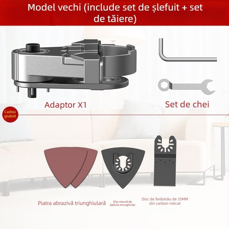 Youquan 36V cap de conversie pentru polizorul unghiular pentru prelucrarea lemnului – atașament multifuncțional pentru tăiere, canelare, finisare a marginilor și șlefuire (Model 1001137822)