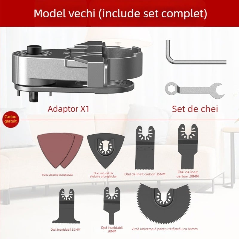 Youquan 36V cap de conversie pentru polizorul unghiular pentru prelucrarea lemnului – atașament multifuncțional pentru tăiere, canelare, finisare a marginilor și șlefuire (Model 1001137822)