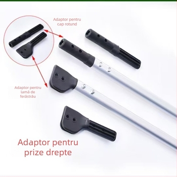 Țeavă telescopică cu aliaj oval de aluminiu, fierăstrău pentru crengi înalte și tăietor de crengi, 3–6 secțiuni