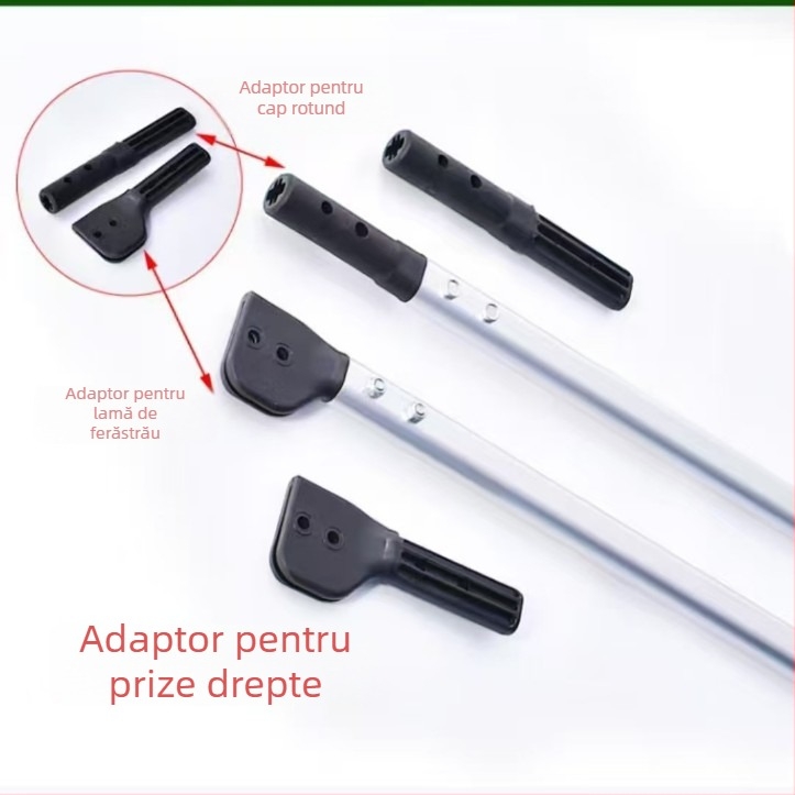 Țeavă telescopică cu aliaj oval de aluminiu, fierăstrău pentru crengi înalte și tăietor de crengi, 3–6 secțiuni