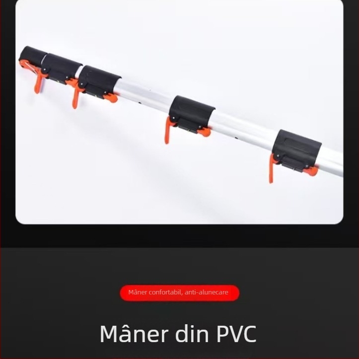 Țeavă telescopică cu aliaj oval de aluminiu, fierăstrău pentru crengi înalte și tăietor de crengi, 3–6 secțiuni