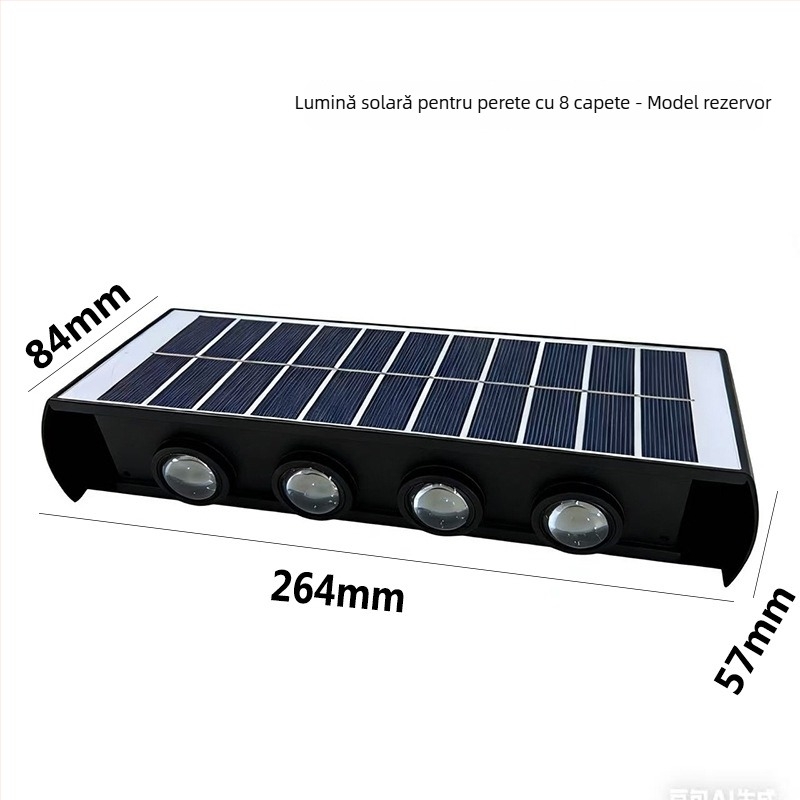 Lumină solară pentru perete exterior IP66, Sursă LED, 4W, 3.7V, JM02301