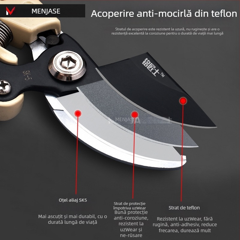 Insemaker Foarfă de tăiat crengi pentru pomi fructiferi – pentru crengi groase, unelte de grădină