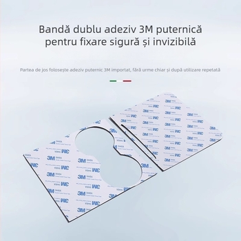YUKE Folie de protecție a consolei centrale pentru Tesla Model 3/Y — PVC fibră de carbon, rezistență la temperaturi, rezistență la zgârieturi, anti-amprente