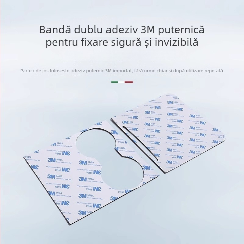 YUKE Folie de protecție a consolei centrale pentru Tesla Model 3/Y — PVC fibră de carbon, rezistență la temperaturi, rezistență la zgârieturi, anti-amprente