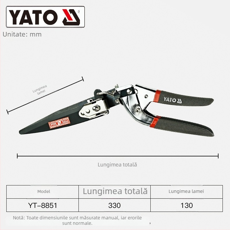 Yato Foarfete de tăiere pentru flori și pomi fructiferi, foarfecă de altoire, tăierea crengilor groase, mâner din oțel cu carbon mediu