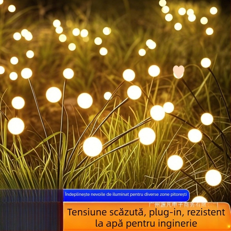 Lampă solară licurici pentru exterior, lampă de grădină rezistentă la apă IP66, sursă de 1.2W și autonomie 6–12 ore