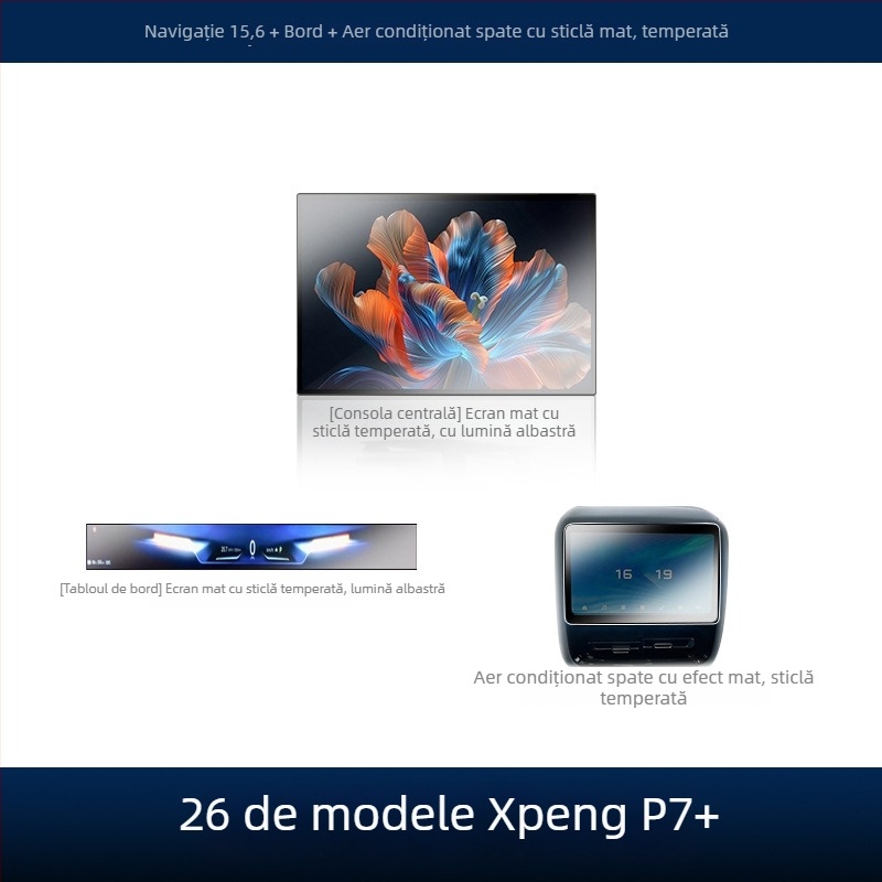 Protecție din sticlă temperată pentru ecranul de navigație al mașinii – LJL-057, formare dintr-un singur element, rezistentă la temperaturi, zgârieturi și grăsimi, potrivire universală