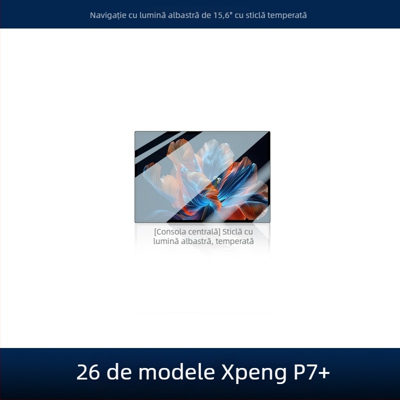 Protecție din sticlă temperată pentru ecranul de navigație al mașinii – LJL-057, formare dintr-un singur element, rezistentă la temperaturi, zgârieturi și grăsimi, potrivire universală