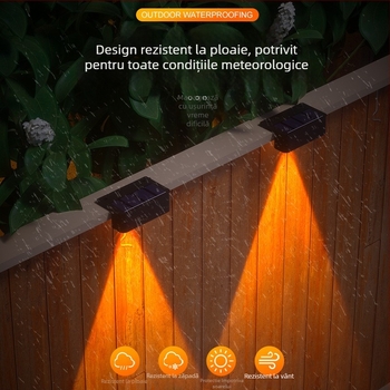 Lumină solară pentru trepte LED, model 2405, SMD2835, 5W, 1.2V, autonomie 6–12h