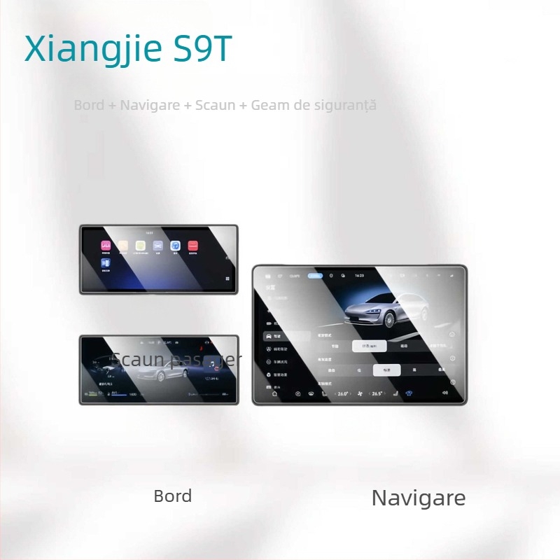 Protecție ecran din sticlă securizată pentru ecranul de navigație al mașinii, compatibil universal, turnare dintr-un singur corp, anti-amprente, brand Qiu Yiming