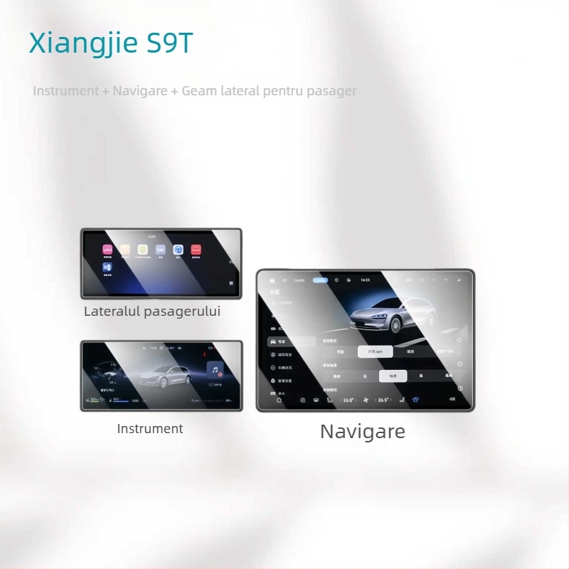 Protecție ecran din sticlă securizată pentru ecranul de navigație al mașinii, compatibil universal, turnare dintr-un singur corp, anti-amprente, brand Qiu Yiming