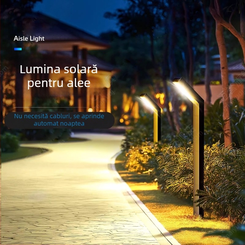 Lampa de grădină solară pentru exterior, LED, 5W, IP65, acoperire 15–30 m²