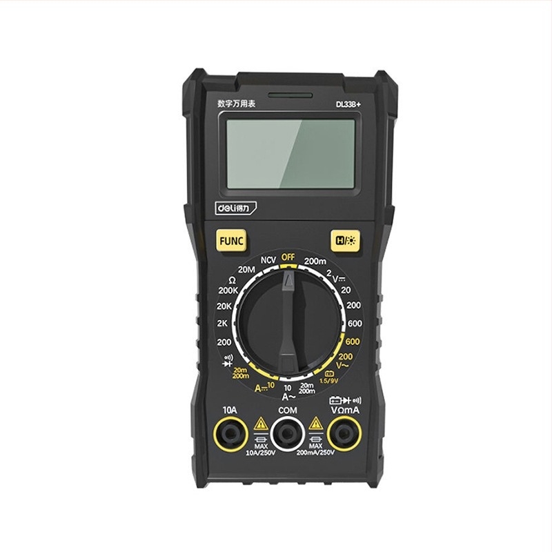 Multimetru digital pentru electricieni — măsurare tensiune DC, capacitanță și temperatură, înaltă precizie
