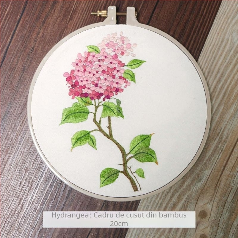 Kit DIY de broderie cu model de panglică — pentru începători, stil Nordic, decor pentru camera de zi (pentru începători; stil Nordic; decor cameră de zi)