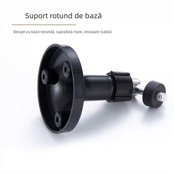 Bază de montaj pentru cameră, rotire la 360° și unghiuri multiple, pentru interior și exterior, suport universal pentru montaj (plastic)