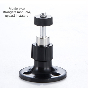Bază de montaj pentru cameră, rotire la 360° și unghiuri multiple, pentru interior și exterior, suport universal pentru montaj (plastic)