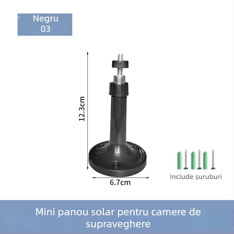 Bază de montaj pentru cameră, rotire la 360° și unghiuri multiple, pentru interior și exterior, suport universal pentru montaj (plastic)