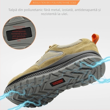 Pantofi de protecție izolați pentru lucru Jin Shuo Shoes | velur, partea superioară joasă | protecție anti-șoc și perforare cu izolație 6 kV