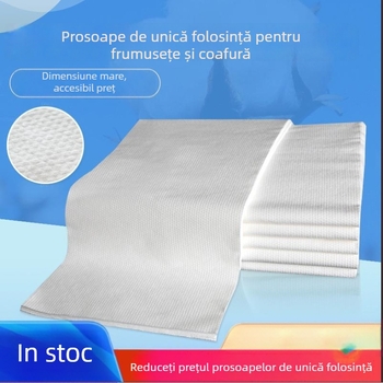 Prosop de păr de unică folosință cu logo brodat – Poliester, 60 g, 80 fire, absorbție 0–5 s, Prosop de înfrumusețare/funcțional