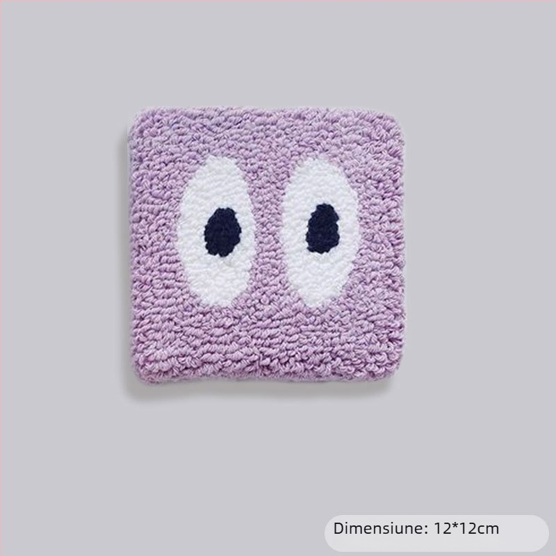 Kit de broderie pentru suport de pahare — DIY cu lână, stil rus, pentru începători