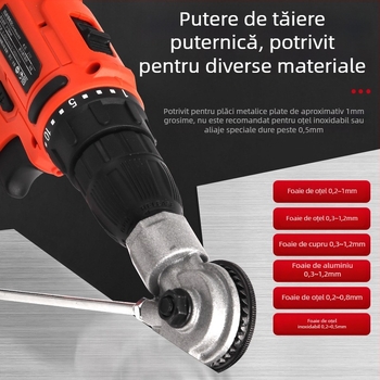 Jinchengtai 220V atașament pentru bormașină cu tăietor reglabil pentru foi de fier